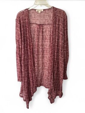 Painted Threads Dusty Rose Open-Front Cardigan